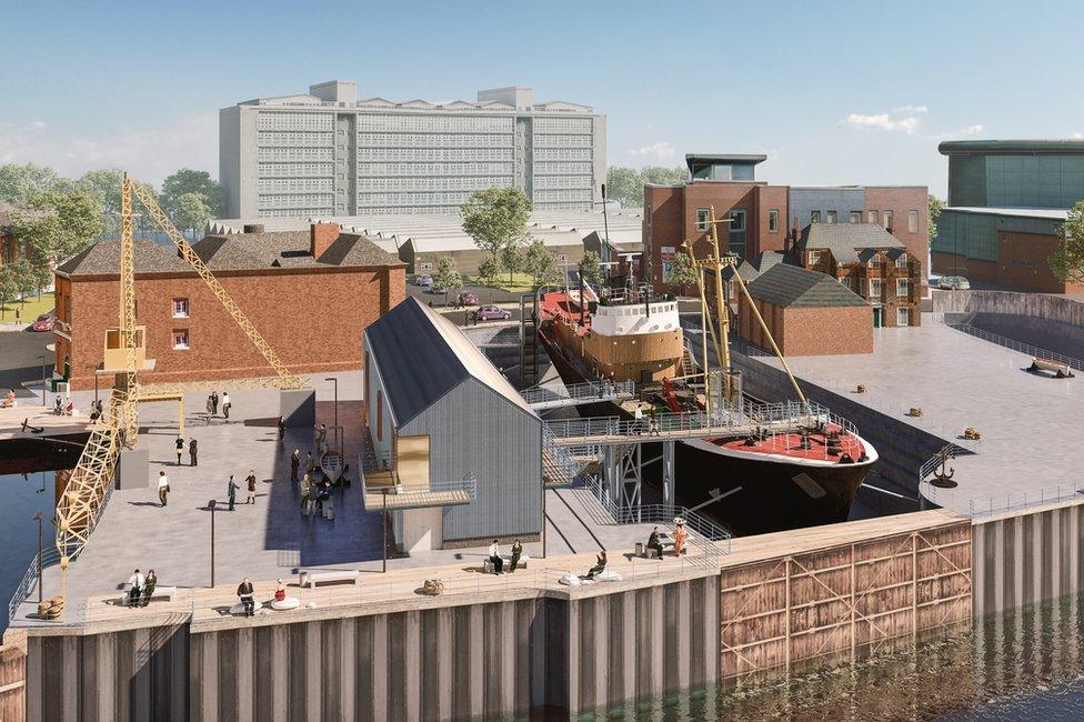 Artist impression of North End Shipyard