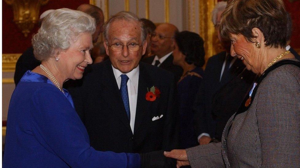 Lord Janner with the Queen