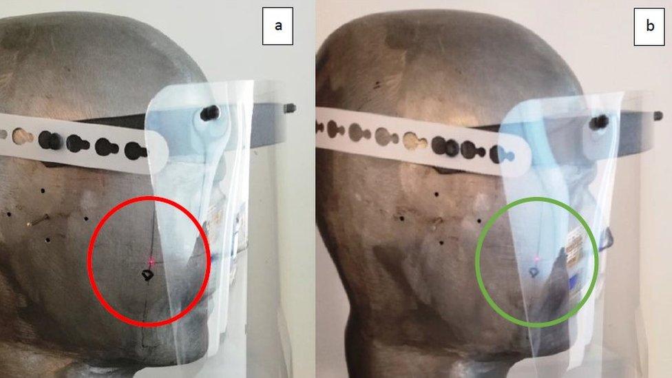 face shield test