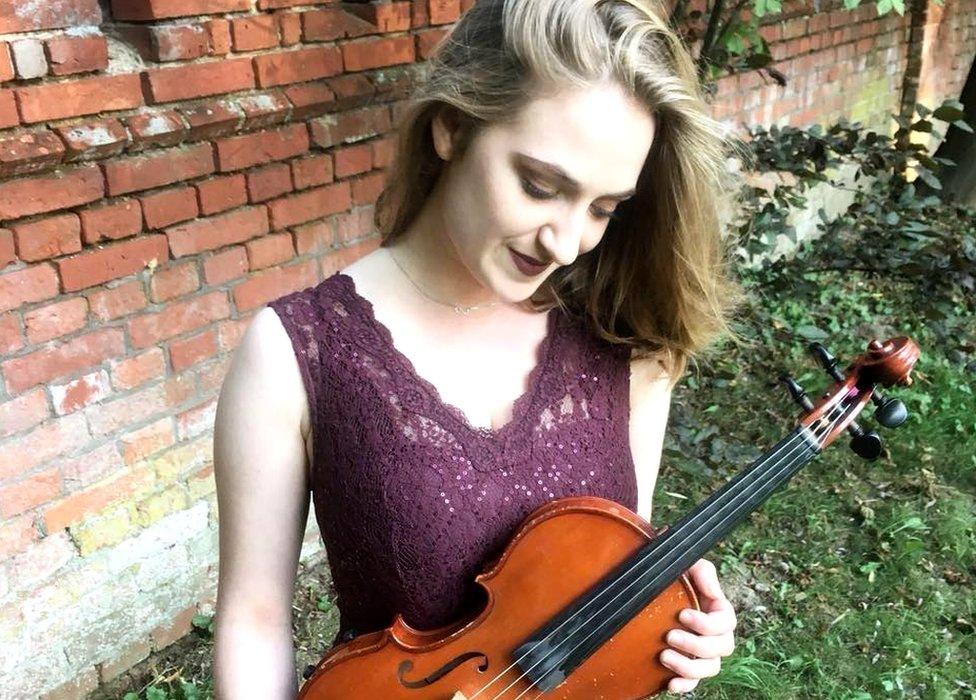 Justyna Grudzień, 20, plays the violin and is a member of the European Union Youth Orchestra