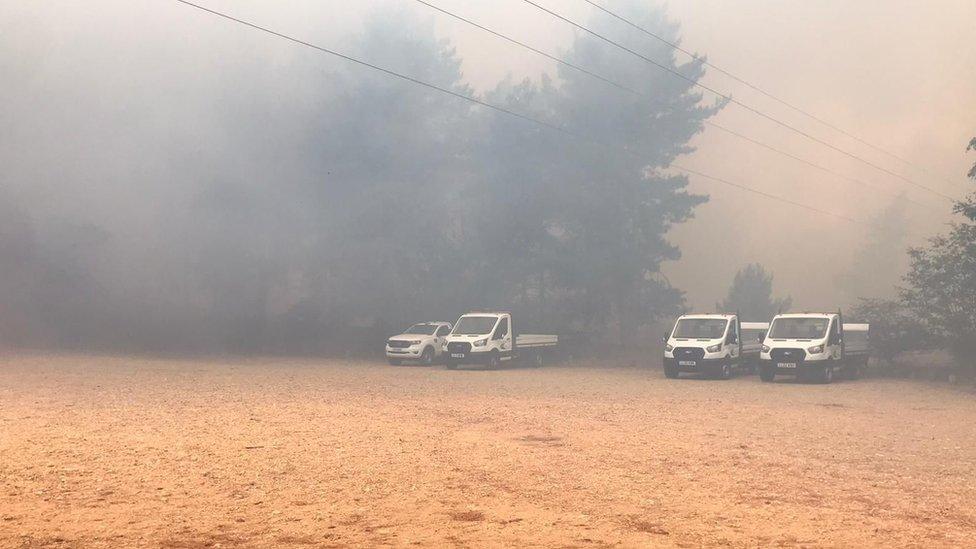 Fire on Hankley Common