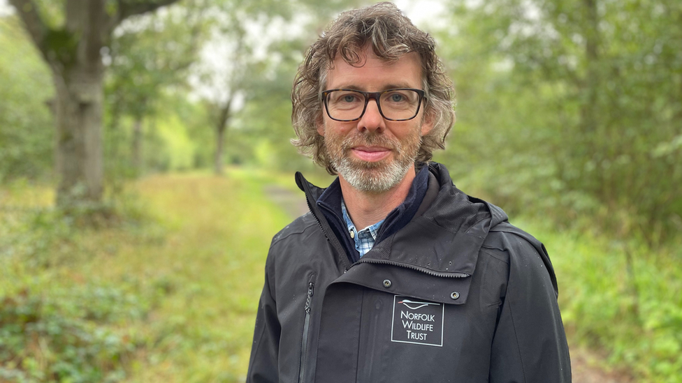 Norfolk Wildlife Trust chief executive Eliot Lyne at Foxley Wood, near Dereham, Norfolk