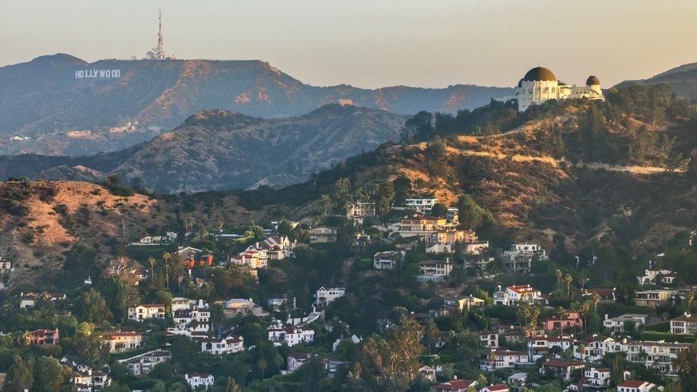 Hollywood sign and Griffith Observatory