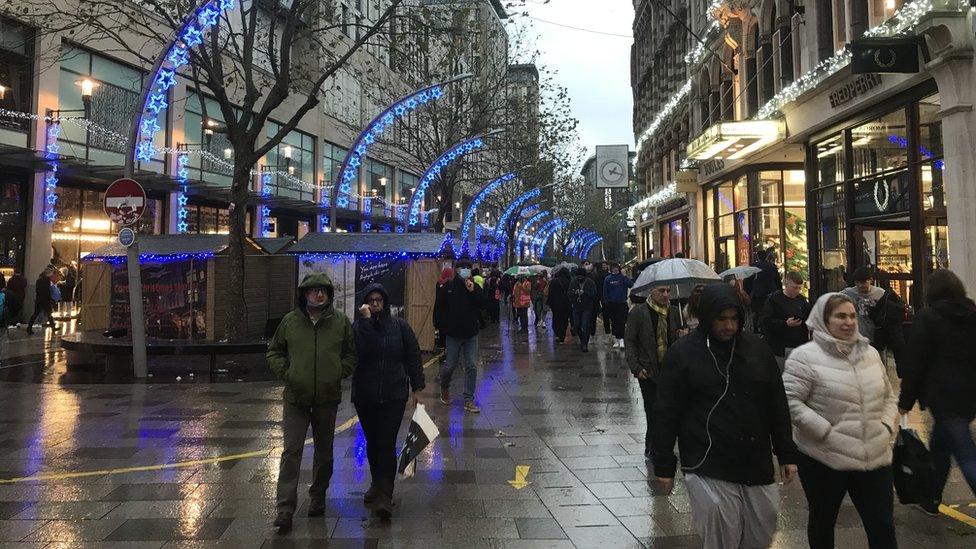 Cardiff busy with shoppers