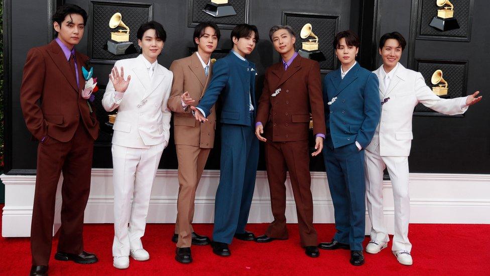 BTS at the Grammy Awards