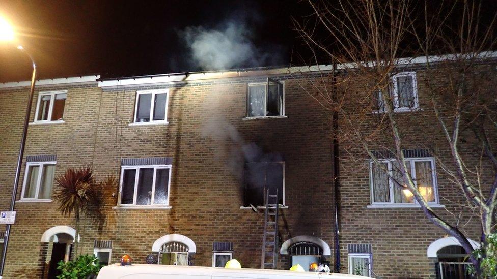 The fire at King Edward's Road, Hackney