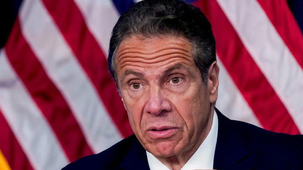 New York Governor Andrew Cuomo speaks during a news conference, in New York, U.S., May 10, 2021.