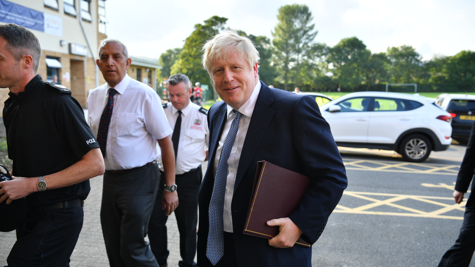 Boris Johnson at school