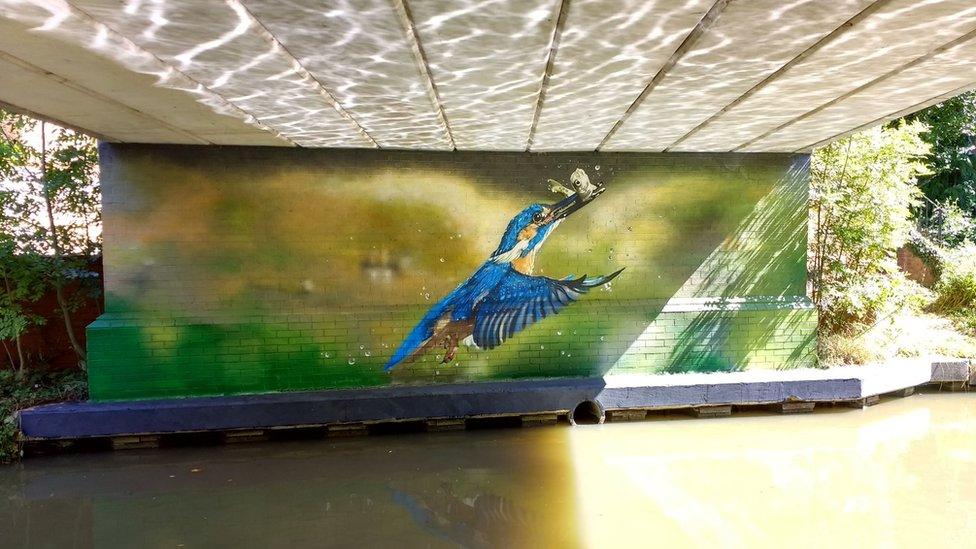 Kingfisher mural