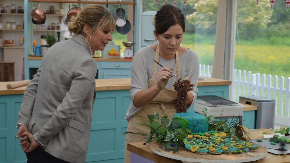 Candice with Mel Giedroyc