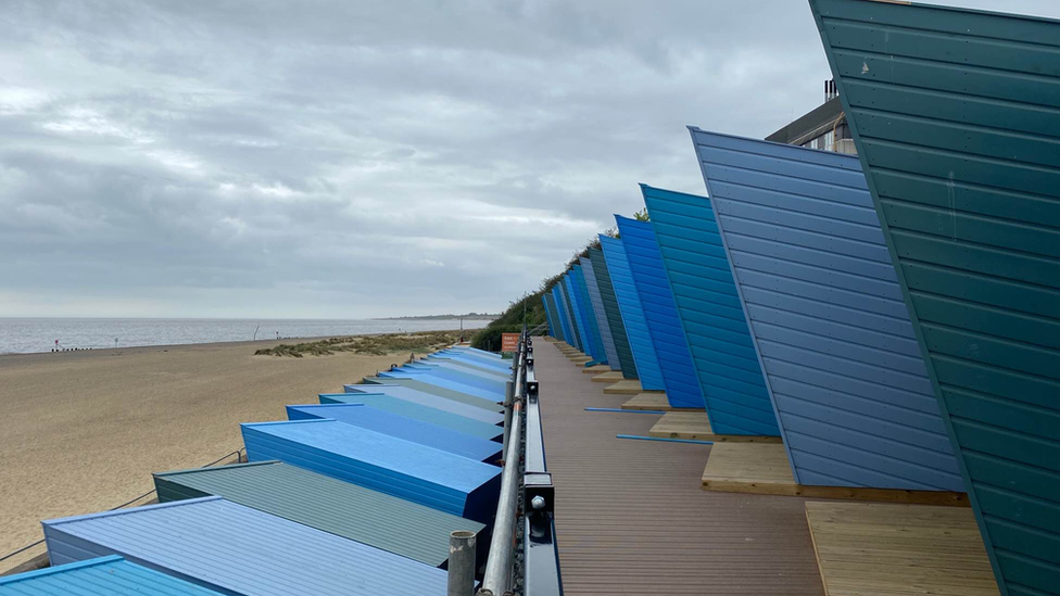 The new Lowestoft beach huts