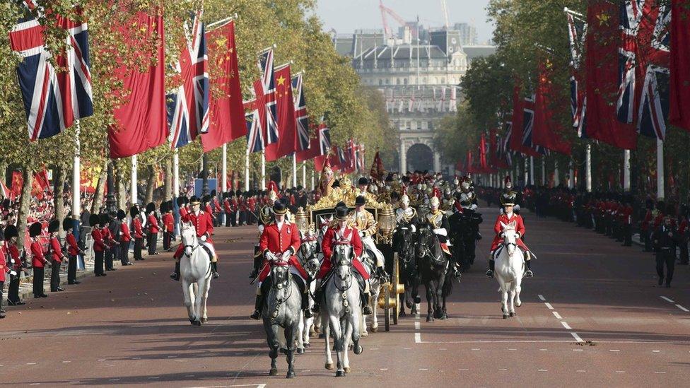 The Queen and China's President Xi Jinping during his state visit