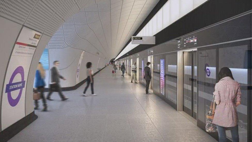 CGI image of Crossrail station