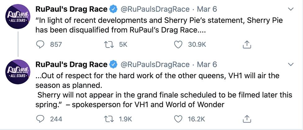 Drag Race Twitter statement