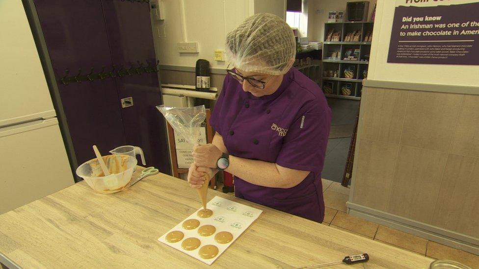 Geri Martin makes chocolate