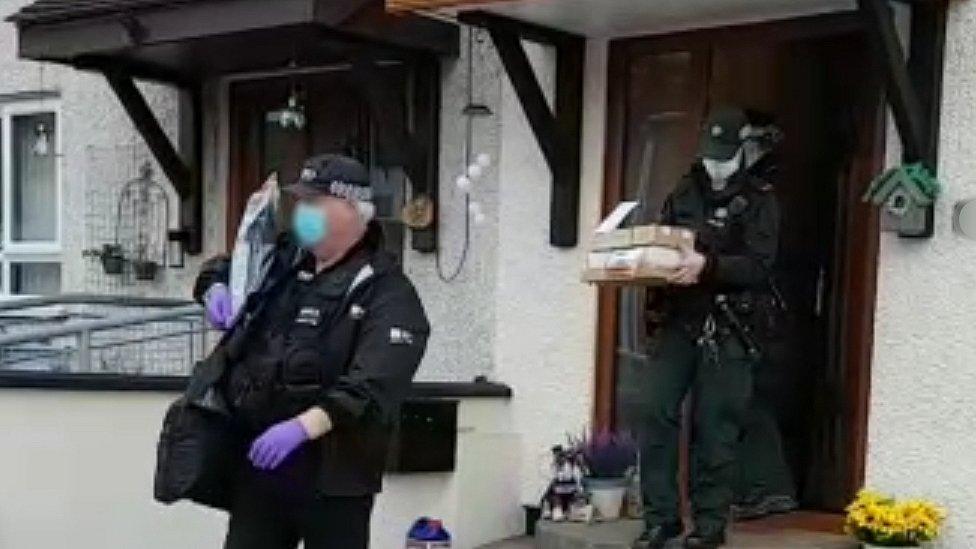 NCA officers on a raid