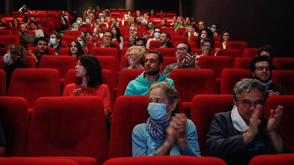 Cinema-goers in France