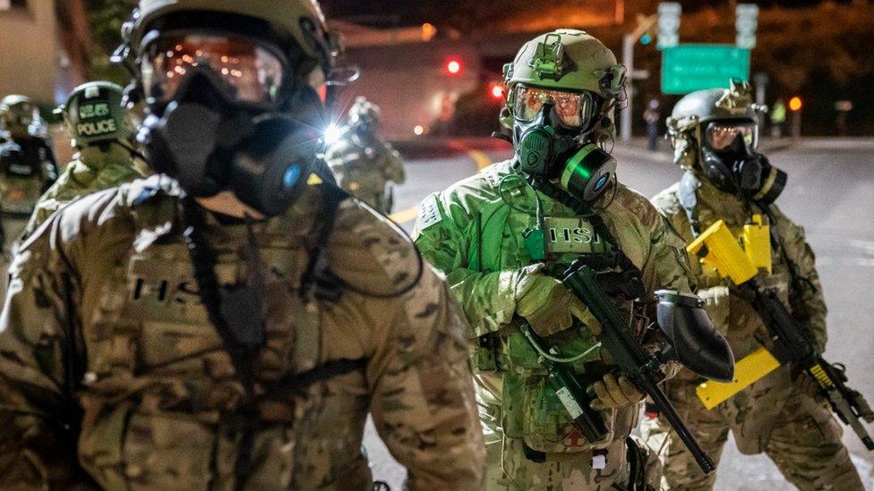 Federal officers in Portland