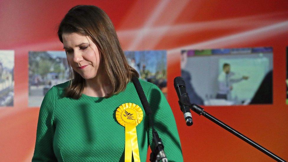 Jo Swinson at the count