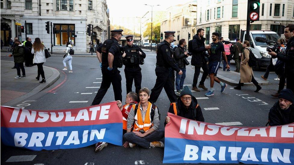 Insulate Britain protesters in London