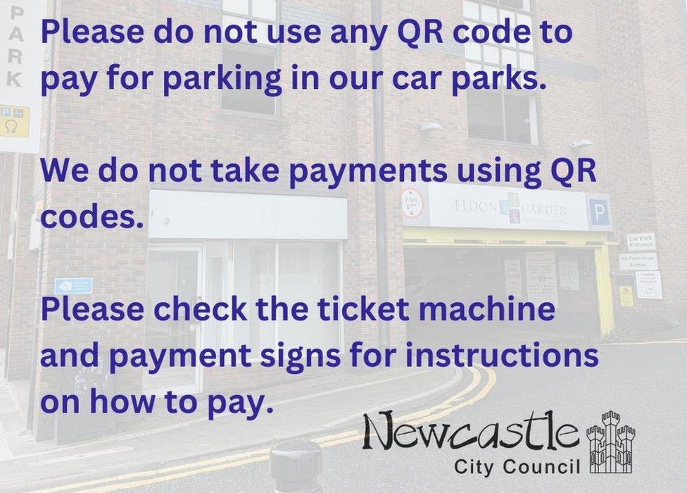 Warning to drivers not to use QR codes to pay for parking