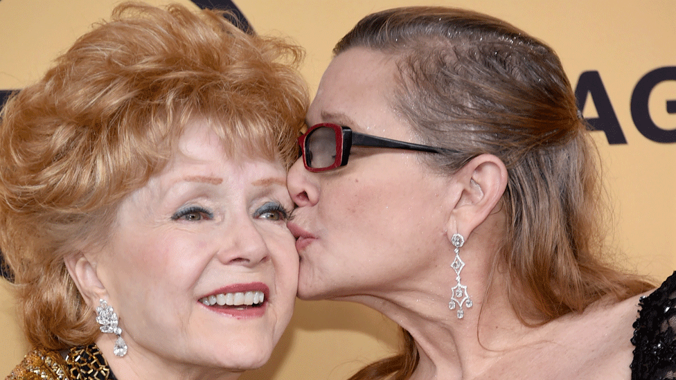 Debbie Reynolds and Carrie Fisher