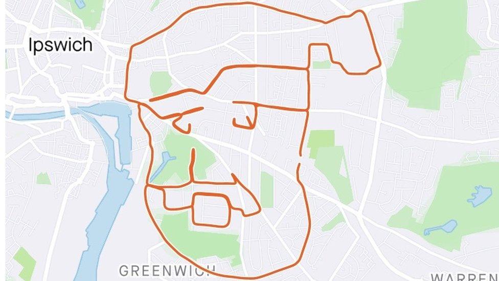 Strava Santa face