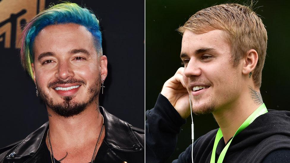 J Balvin and Justin Bieber