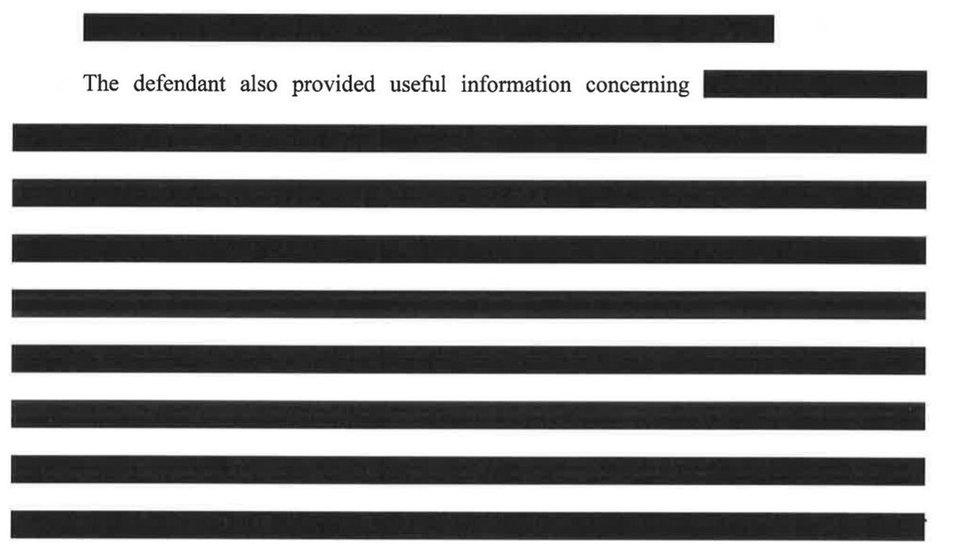 Redacted document released by Special Counsel Robert Mueller's office