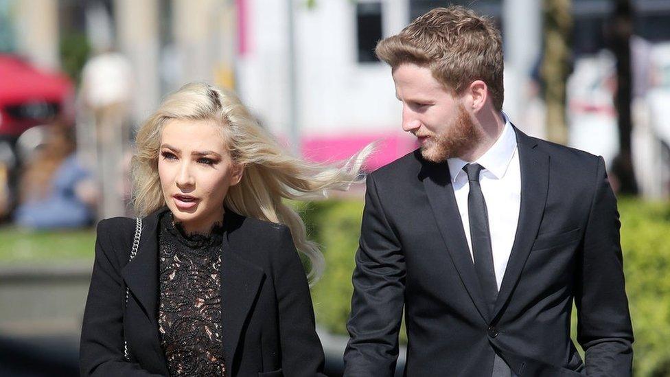 Laura Lacole and Eunan O'Kane arriving at court on Friday