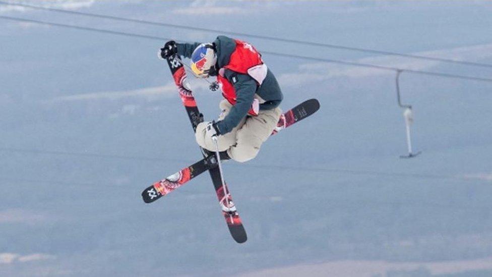 Kirsty Muir in ski slopestyle at the British Championships at Cairngorm Mountain