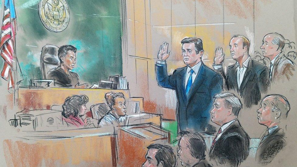 manafort and gates in court on Monday