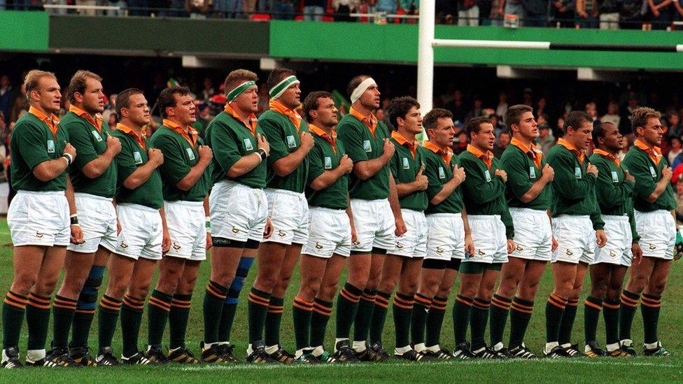 The 1995 South African World Cup winning team