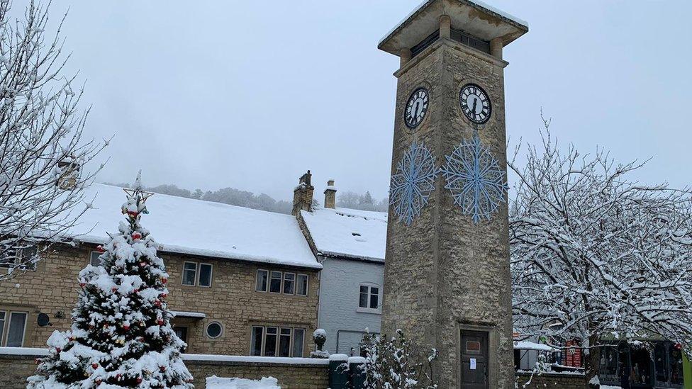 Nailsworth covered in snow