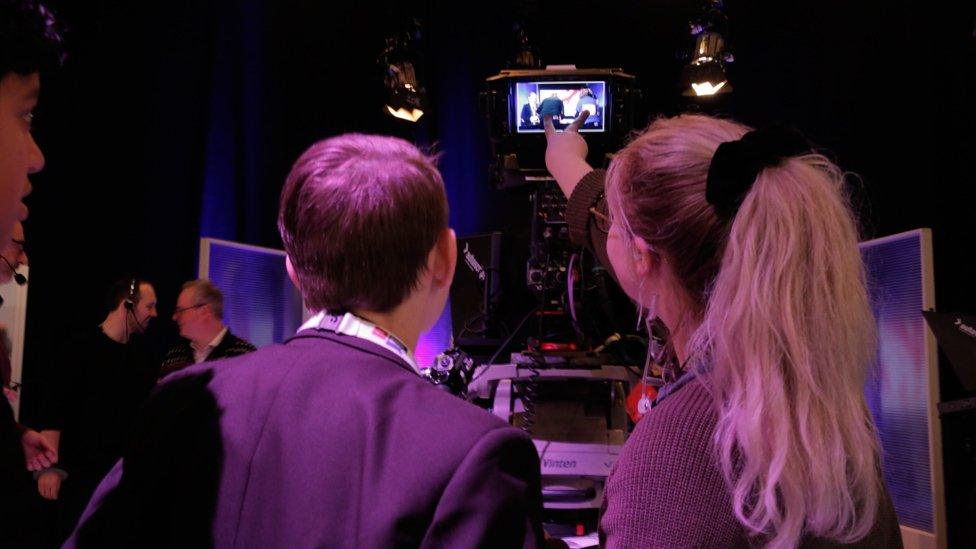 School reporters were given lots of practical tips, including how to improve their filming