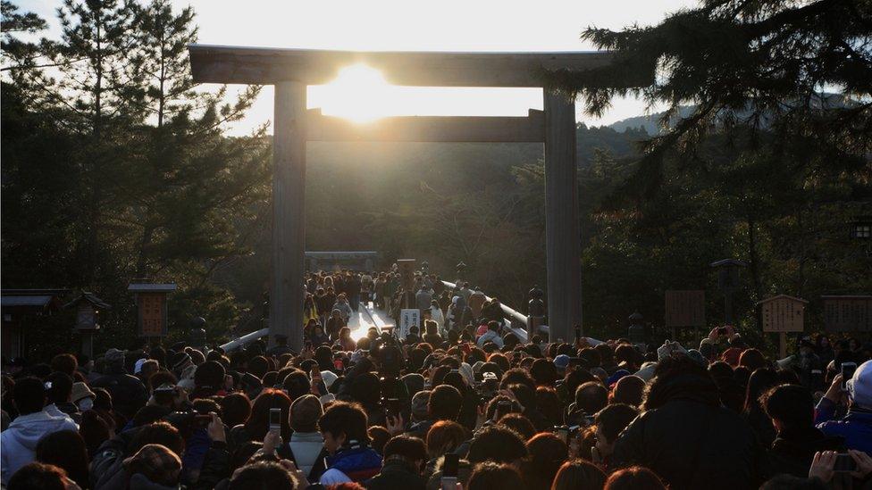 Ise Jingu on New Year's day