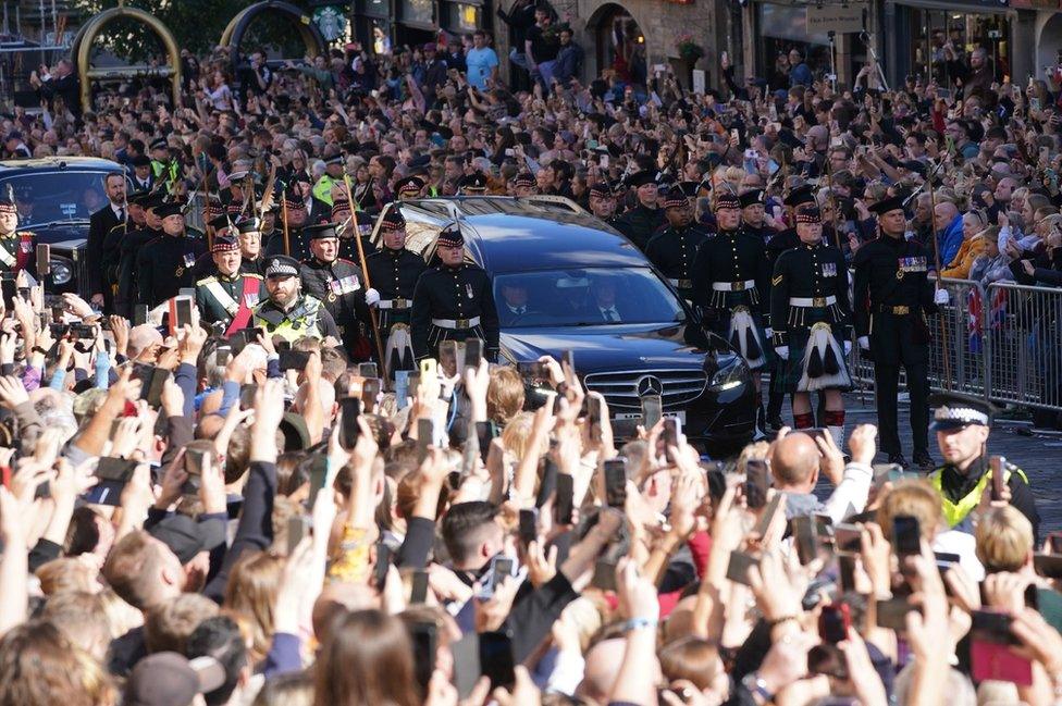 The procession on the Royal Mile