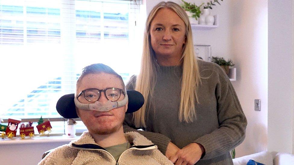 Declan and Alex pictured at their home in Leicestershire