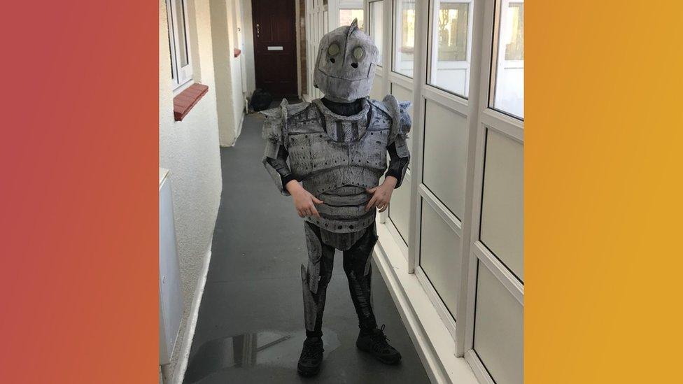 David as the Iron Giant