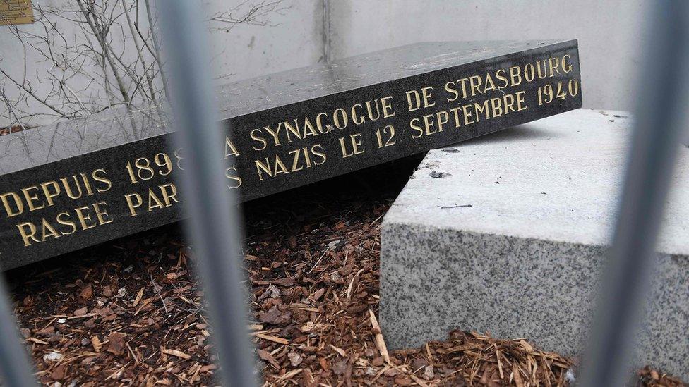 Scene of attack on synagogue memorial, 2 March 2019