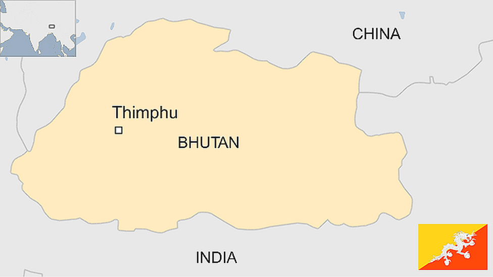 Map of Bhutan