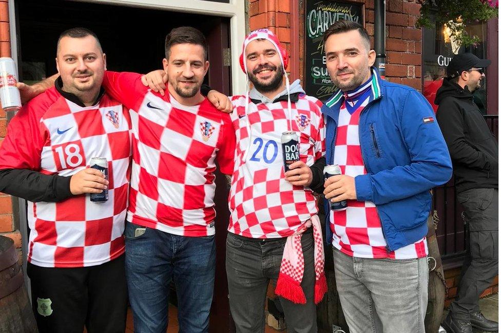 From left: Matej Brnic, Matija Obradovic, Antun Orsolic, Vedran Lesic. Photo taken in Cardiff.