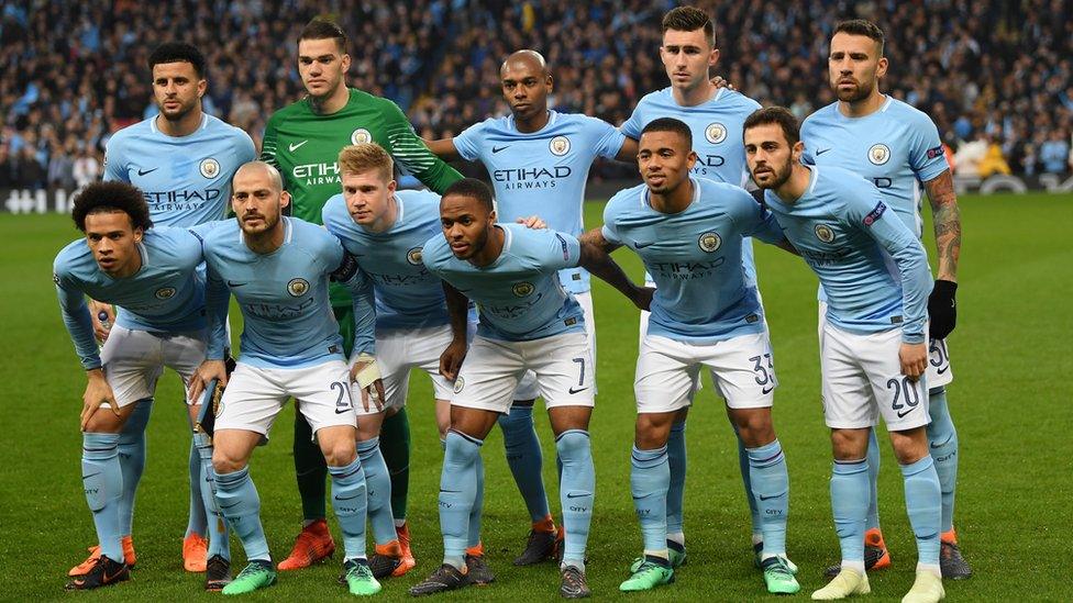 A team photo of Manchester City