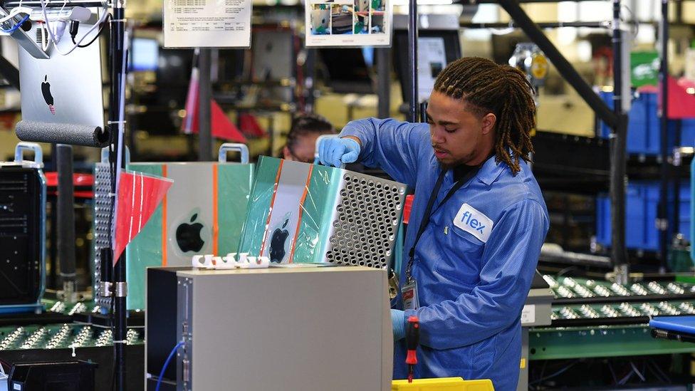 Texas computer factory assembly line