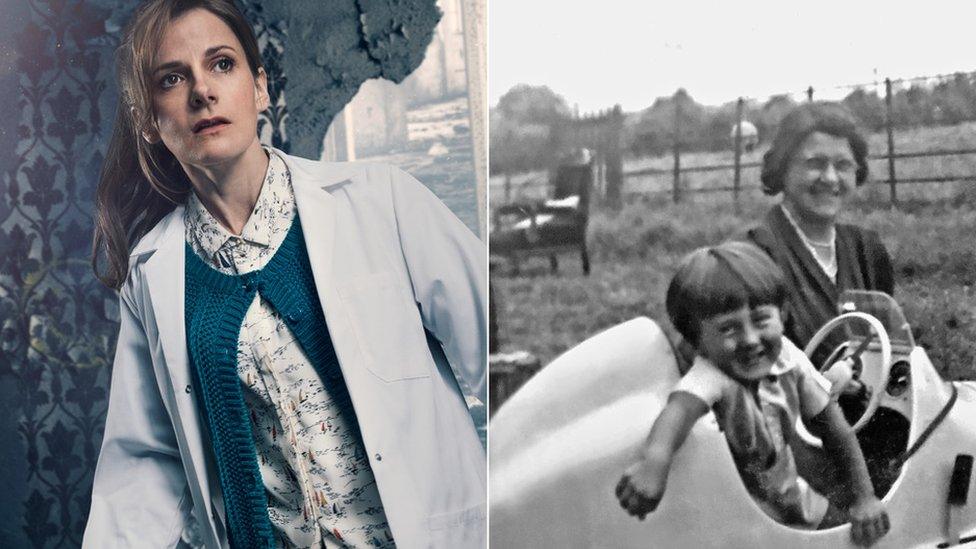 Louise Brealey and father's toy car