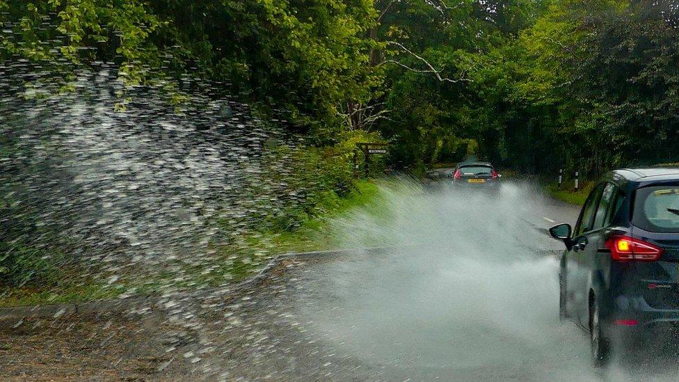 Localised flooding in Tain