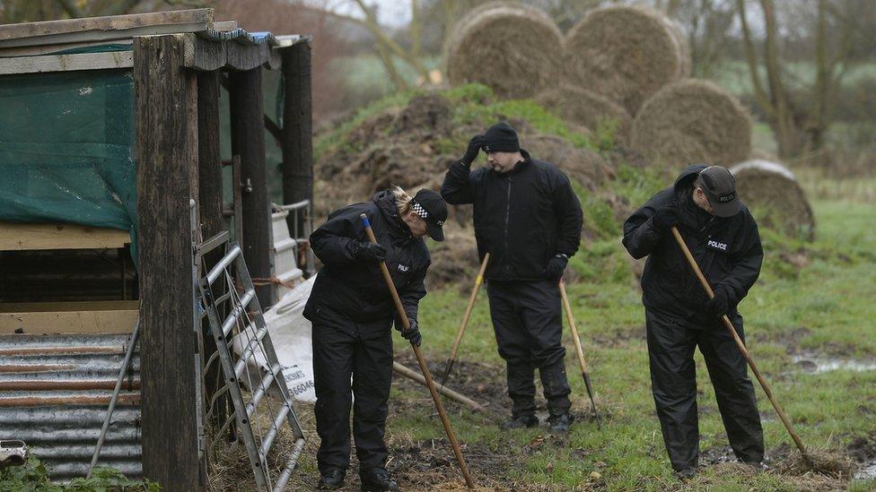 Police also searched fields off Ashby Road in Belton