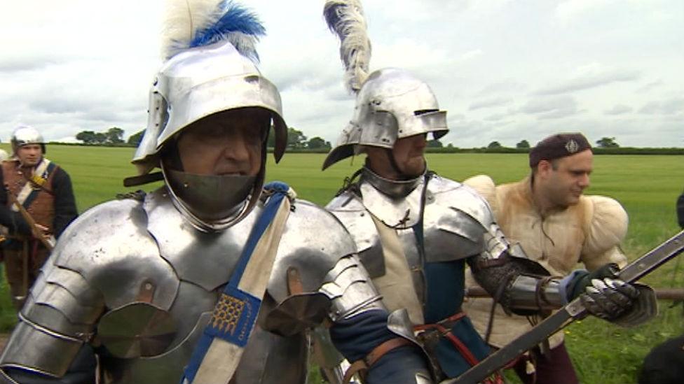 Re-enactors at Stoke Field