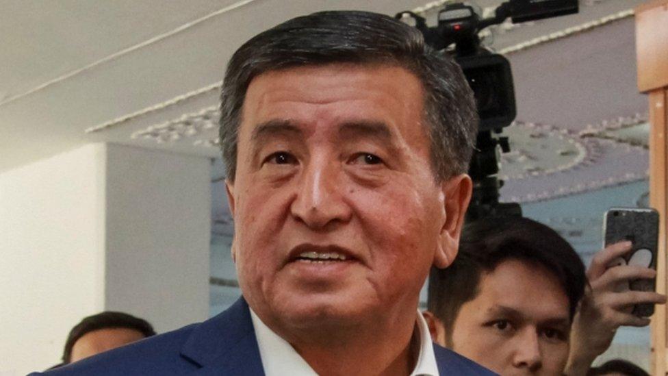 Sooronbay Jeenbekov voting on 15 October