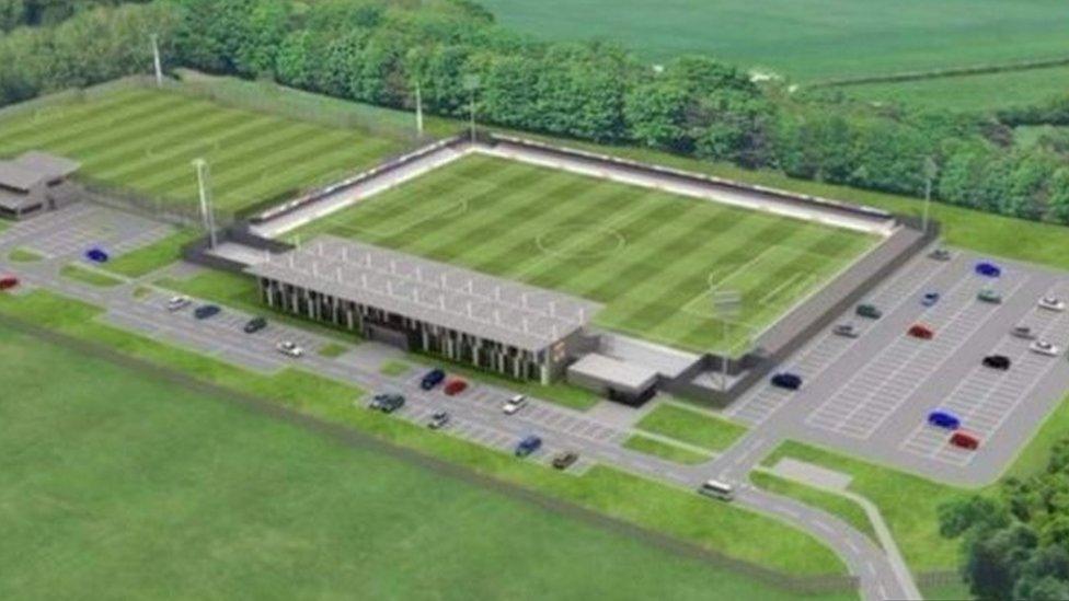 Artist's impression of Cambridge City FC at Sawston